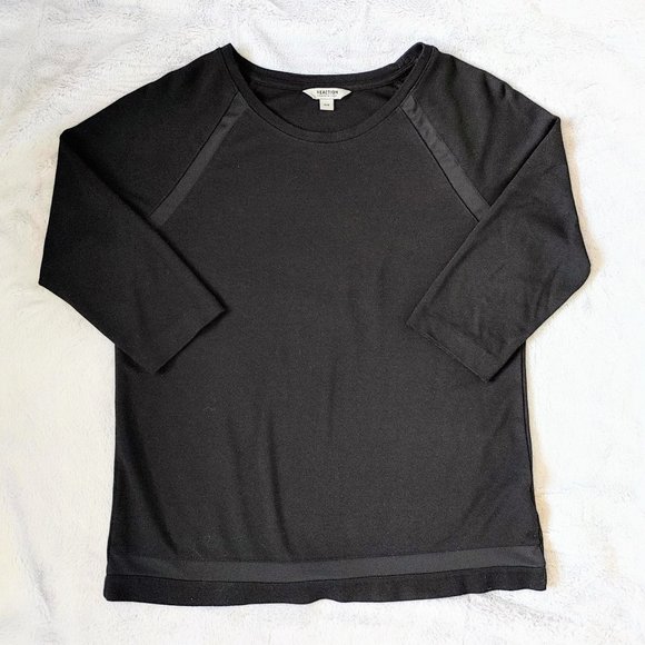 Kenneth Cole Reaction Black 3/4 Sleeve Top - Picture 3 of 10